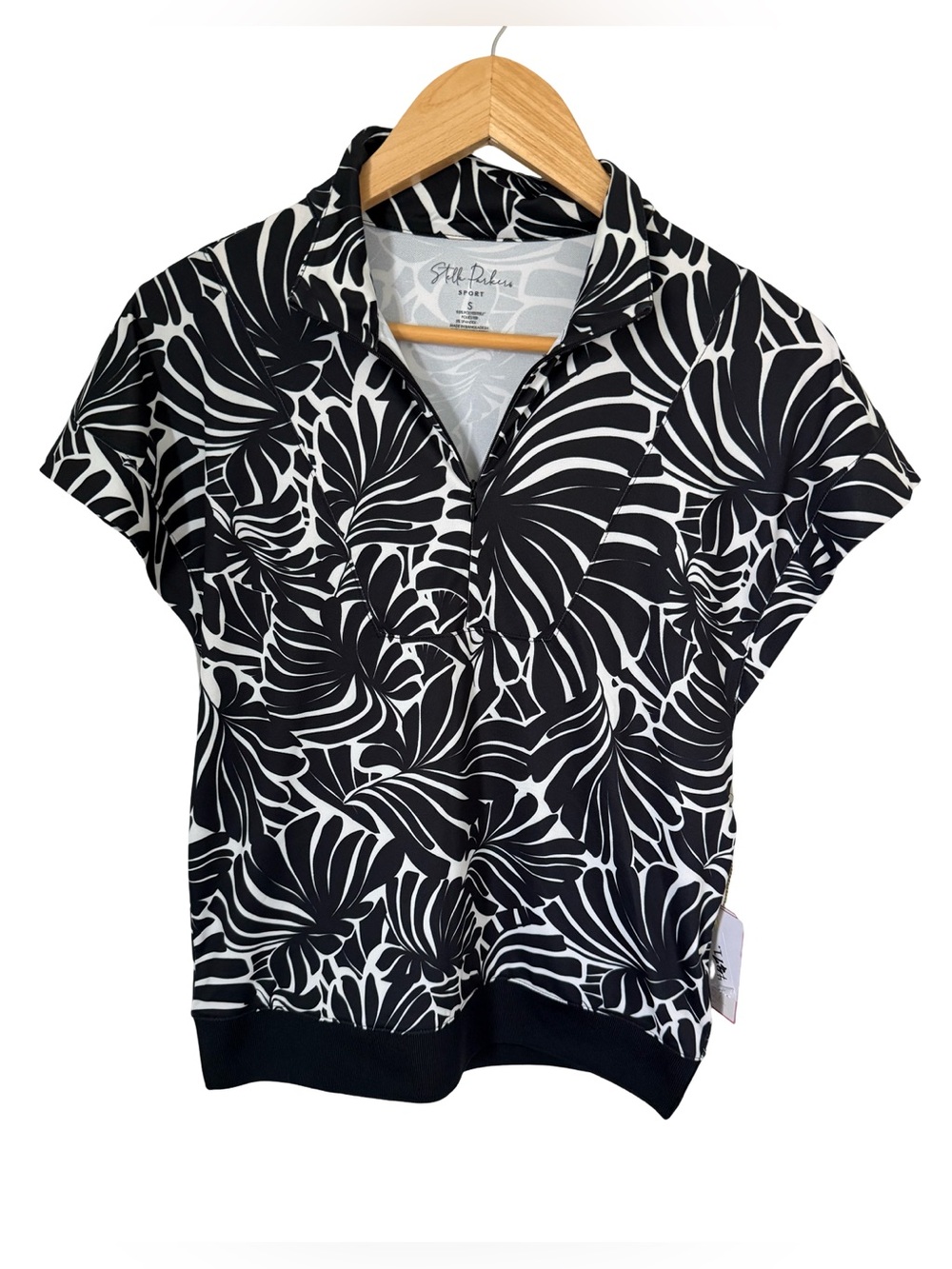 Stella Parker Sport Cap Sleeve 1/4 Zip Performance Golf/Tennis Shirt NWT Size S